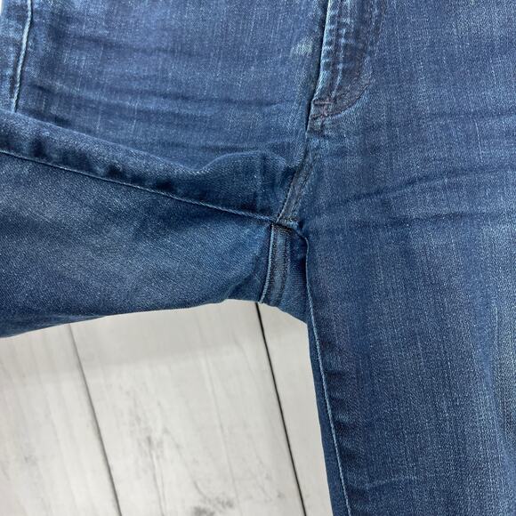 GAP Slim Straight womens stretchy jeans dark wash mid rise Size 26 Regular - Picture 5 of 10